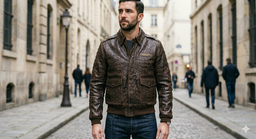 Giubbotto bomber uomo pelle