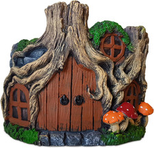 | Vaso Casa Hobbit in Cemento Dipinto a Mano – Fioriera Decorativa per Piante Gr