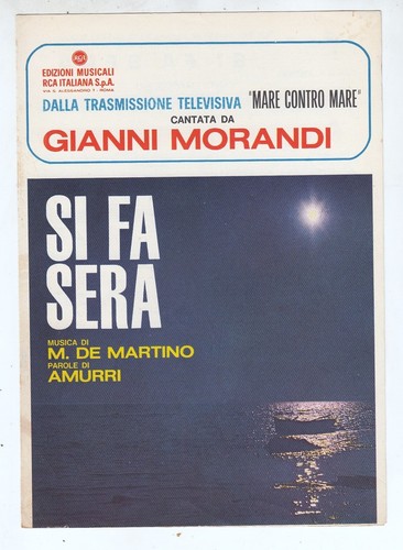 Spartito gianni morandi - spartito, fa