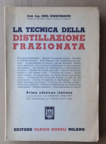 Tecnica della distillazione - della,