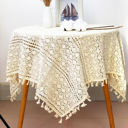 Tovaglia beige uncinetto - ,