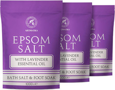 Sali Di Epsom 3Х1000G - Sali Di Epsom Con Olio Essenziale Di Lavanda - Puro E Na