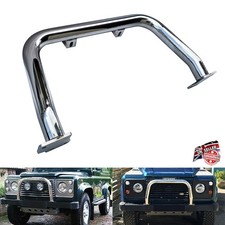 Griglia Spazzola Bull Nudge Bar Lucida Barra A per Land Rover Defender 90 110 Non A/C