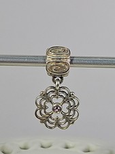 Autentico Pandora argento sterling DOGWOOD rosa zirconi clip pendente #790812PCZ