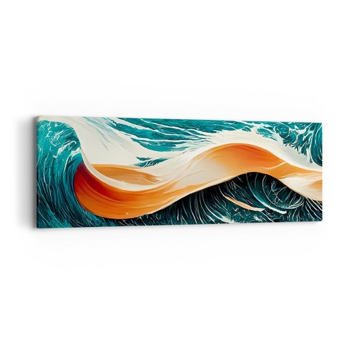 Quadro tela 90x30cm onde - tela,