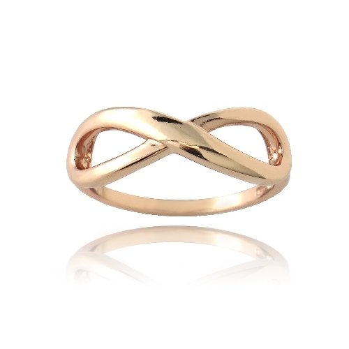 Anello infinito oro rosa 18 - in,
