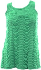 Green Ruffle Gathering Ruched