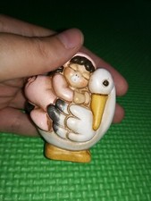 Thun bimba bambina rosa femmina femminile cicogna battesimo nascita 