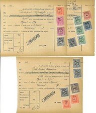 N. 3 ricevute 1946. Marche Imposta sull'Entrata Ind. Commercio. Miste, vedi foto