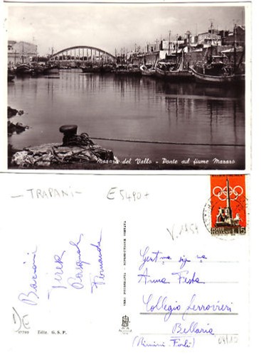 Cartolina epoca mazara del - d'epoca,