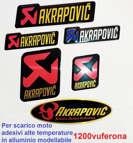 Akrapovic adesivo alluminio - adesivo, 3d