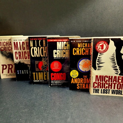 Michael crichton paperback lot - crichton,