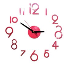 OROLOGIO DA PARETE 3D Rosso