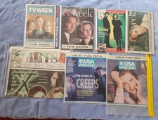 X-FILES LOT OF 7 TV NEWSPAPER