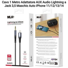 Adattatore AUX Cavo Audio Da iPhone a Jack 3,5 Maschio Auto iPhone 11/12/13/14