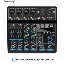 Mixer audio professionale, console audio a 4/6 canali Player USB, registrazione