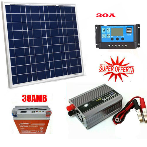 Kit pannello fotovoltaico 50w - kit,