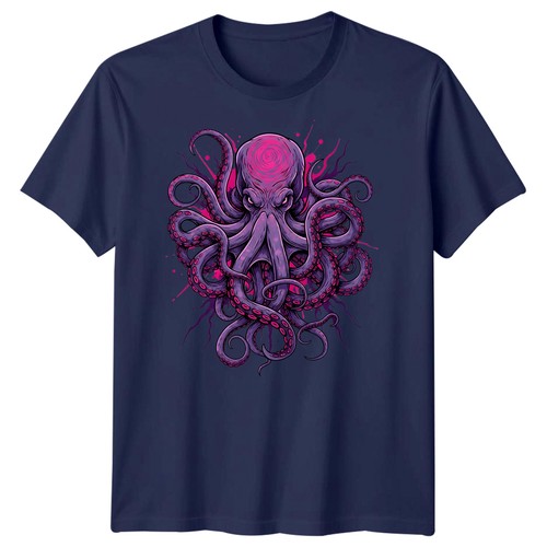 Shirt uomo viola polpo - viola,