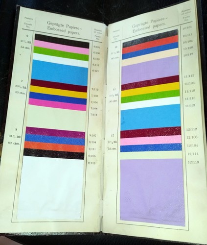 1910 carta colorata catalogo - carta,