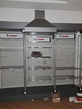 Vetrine, scaffali, espositori in vetro, legno ed acciaio, ottime condizioni