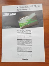 PUBBLICITA  ALITALIA MILLE MIGLIA ANNI 90