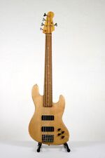 Basso elettrico artigianale GBL 5 corde color legno naturale