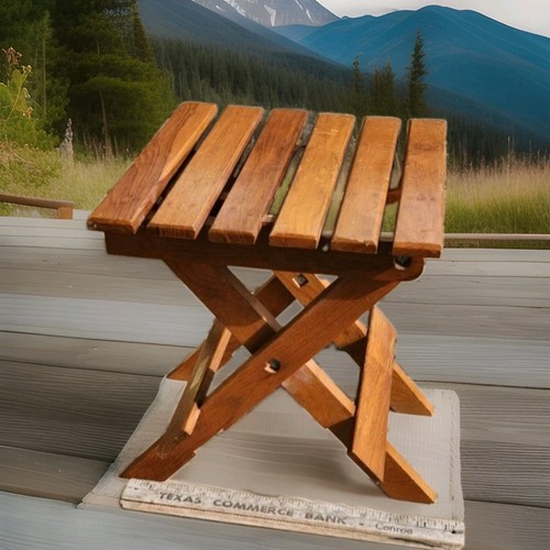 Sgabello pieghevole vintage - sgabello,