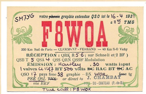 Stazione radio qsl f8woa - stazione,