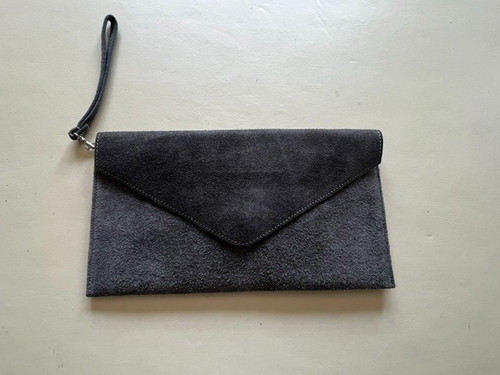 Pochette scamosciata grigia - ,