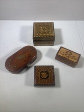 Set 4 scatole vintage in legno