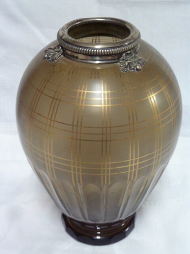 Vaso cristallo ambrato - vaso,