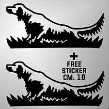adesivo prespaziato setter inglese dog pre-spaced sticker +1 FREE STICKER CM. 10