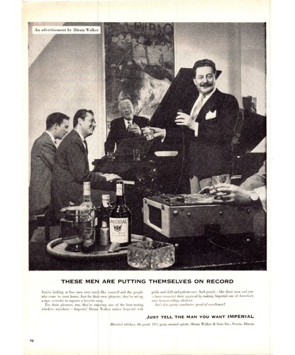 1952 imperial whiskey stampa - imperial,