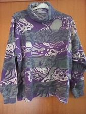 Pullover lana e lurex con collo ad anello. Made in Italy, Walwey.