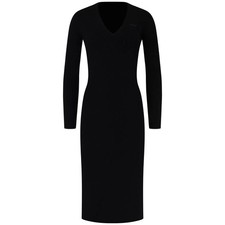 LACOSTE - Abito nero a costine