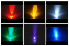 10 LED Diodo alta luminosità 3mm 5mm Bianco - Rosso - Verde - Blu - Viola - Aran