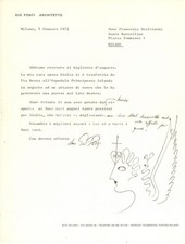 1975 MILANO Lettera Gio PONTI