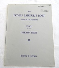 Gerald Finzi Love's Labour's