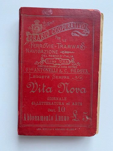 Antico orario ferrovie del