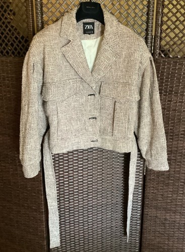 Zara tweed jacket - tweed, pockets