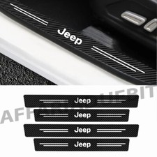 4 battitacco Jeep Renegade Compass Avanger Cherokee carbonio adesivo carbon look
