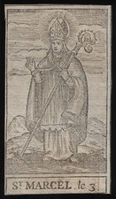 santino incisione 1600 S.MARCELLO V. DI PARIGI