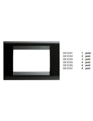 Gewiss placca posti nero - gewiss,