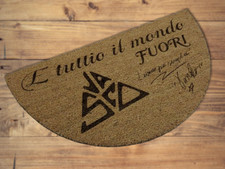 Vasco rossi Zerbino Mezzaluna Tappeto  in cocco  ingresso casa kom il blasco NEW