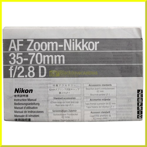 Manuale originale per nikon - originale, af