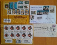 ITALIA - STORIA POSTALE - 4 BUSTE SPEDITE PER RACCOMANDATA - FRANCOBOLLI IN LIRE