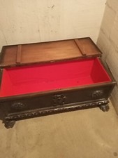 Cassapanca Vintage In Legno Baule Portaoggetti Casa e Attaccapanni DA RESTAURARE