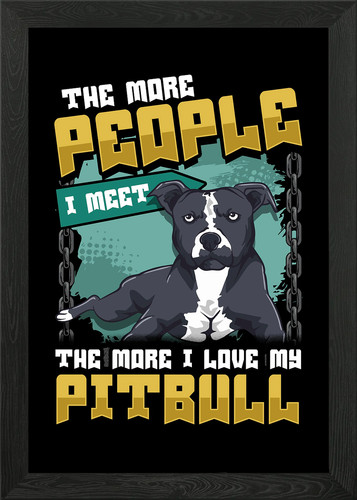 Love pitbull poster - pitbull, arte