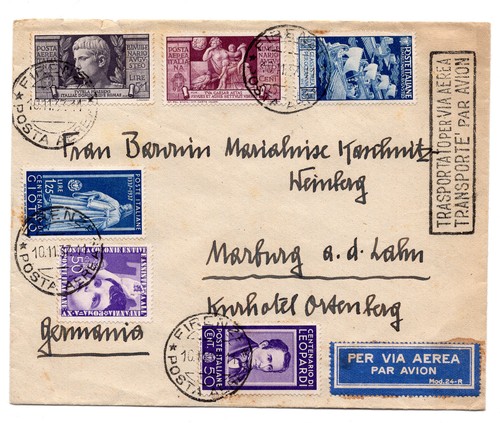Posta aerea augusto lire - posta,