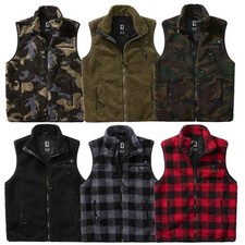 Brandit Teddyfleece Gilet Invernale Fodera IN Pile Esterno Peluche da Caccia